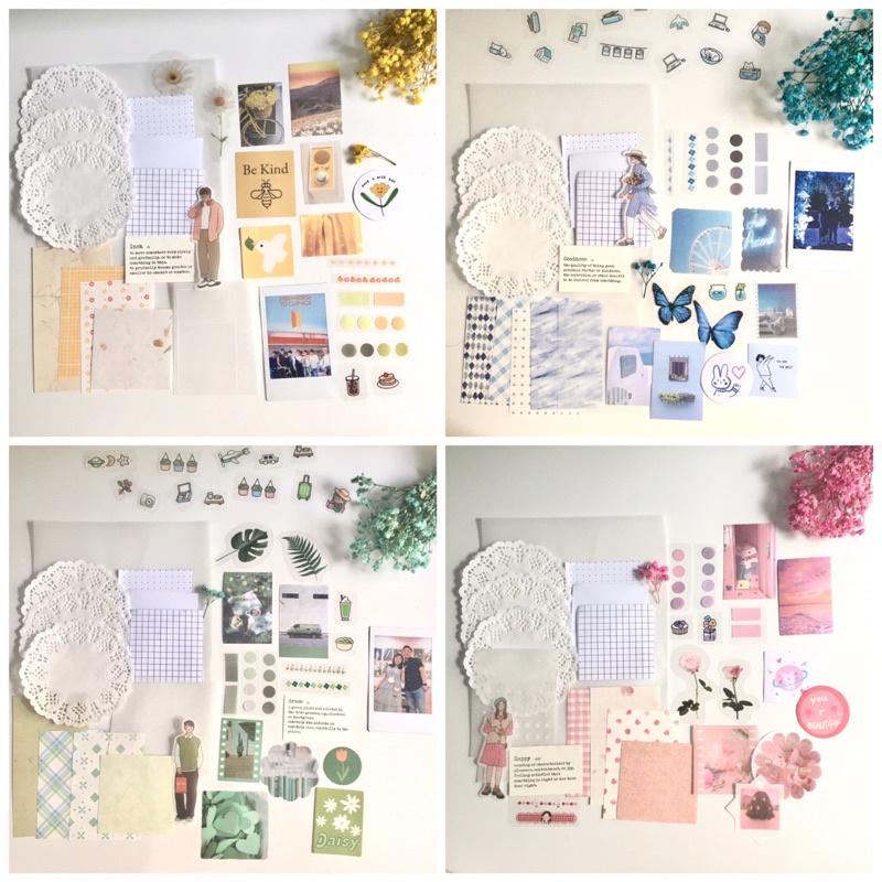 

JOURNALING SET / JOURNALING STICKER / BUJO STICKER / YELLOW JOURNAL / BLUE JOURNAL / GREEN JOURNAL / PINK JOURNAL / JUNK JOURNAL SET