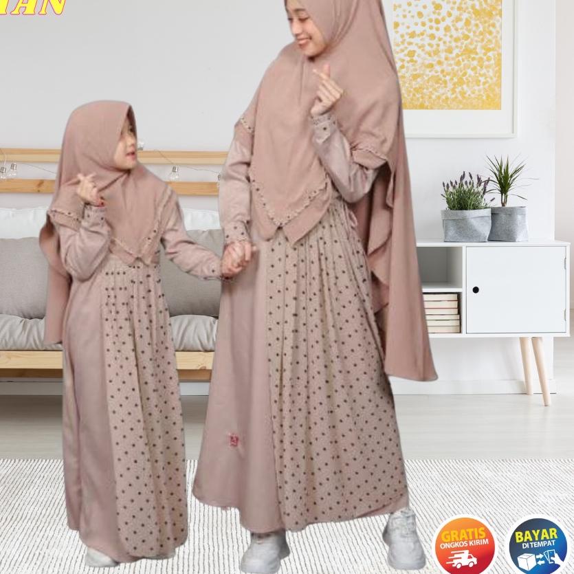 ➴ Fashion Muslim Pakaian Muslim Wanita Mom Kids Gamis Syar'i Couple Capel Keluarga Muslimah Ibu&Anak