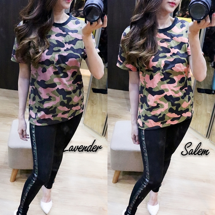 [Soldier Tee BC]Kaos wanita cotton spandek Lavender/Salem