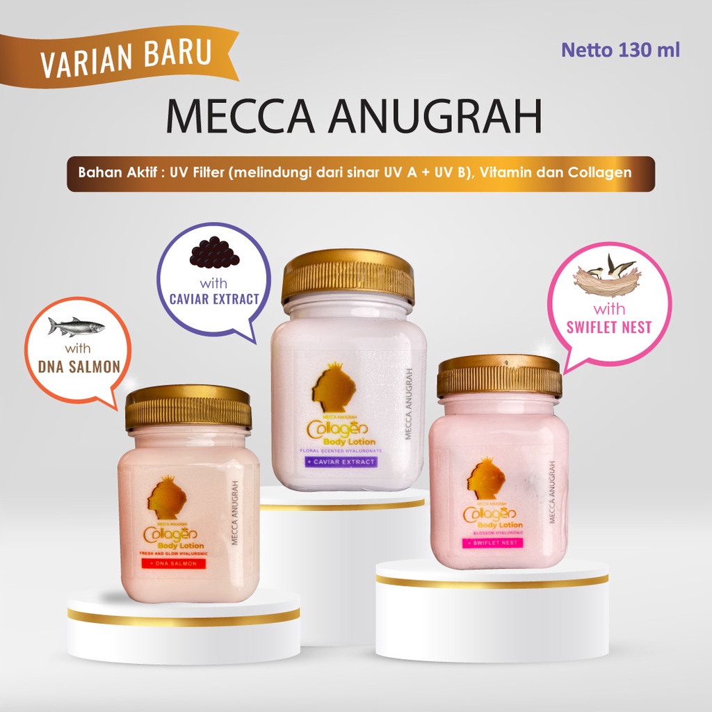 BIBIT COLLAGEN BY MECCA ANUGRAH ASLI SCAN BARCODE - SWFLET NEST, DNA SALMON, CAVIAR EXTRACT, ORIGINAL BPOM