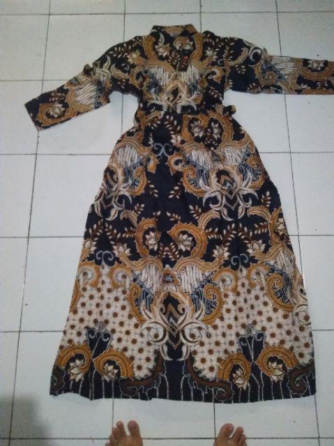 (bisa Cod) Batik Rifa Cfbr061 Baju Batik Couple Keluarga Syari Set Family Ayah Ibu & 2 Anak