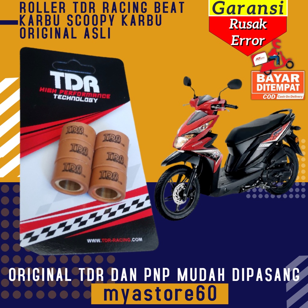 ROLLER ROLER TDR RACING AKSESORIS SPAREPART MOTOR BEAT KARBU SCOOPY KARBU ORIGINAL ASLI