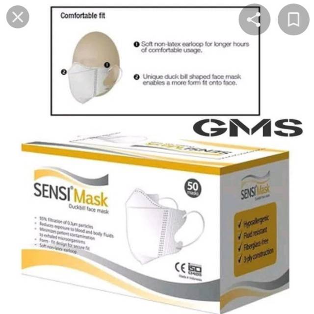 Sensi duckbill face mask