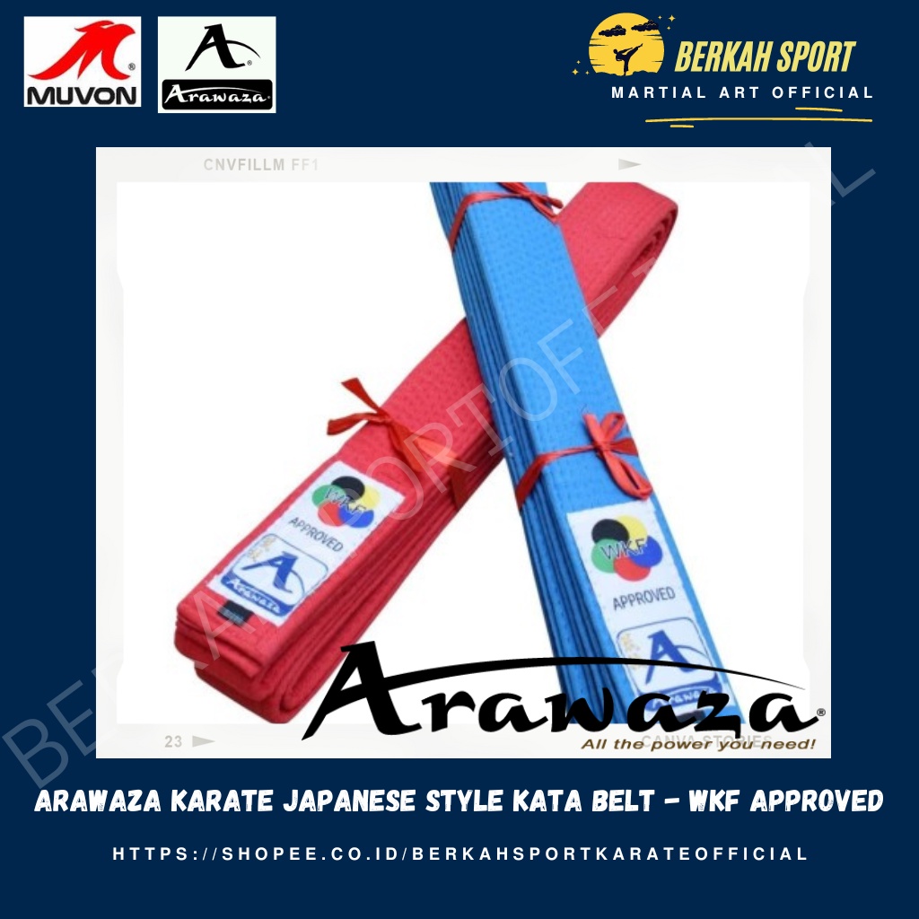 ARAWAZA Karate JAPANESE Style KATA Belt - WKF Approved