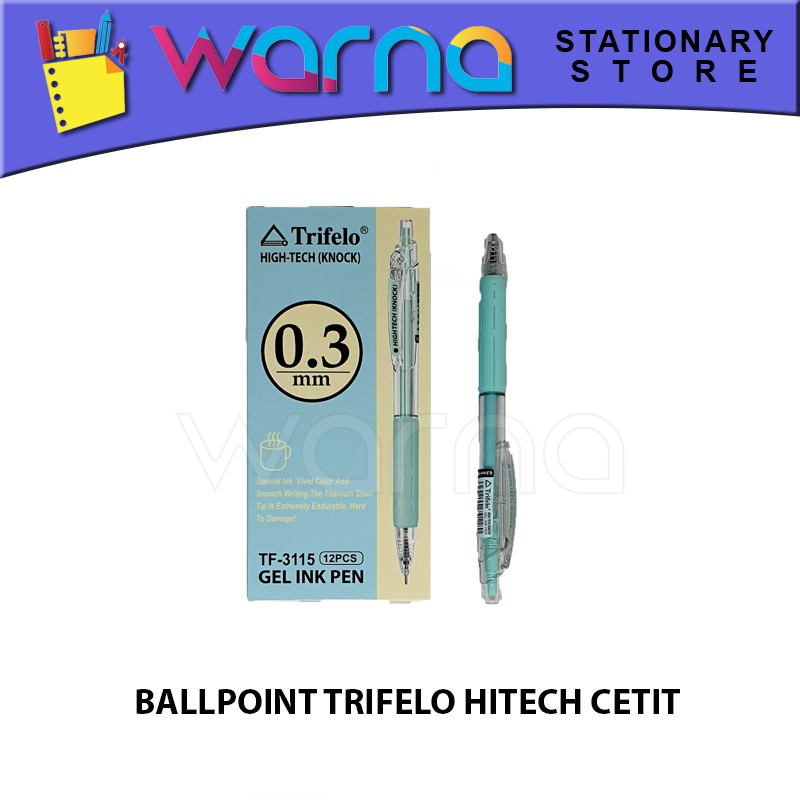 

PEN PULPEN BOLPEN BALLPOINT TRIFELO HI TECH KNOCK RETRACT CETIT TF 3115