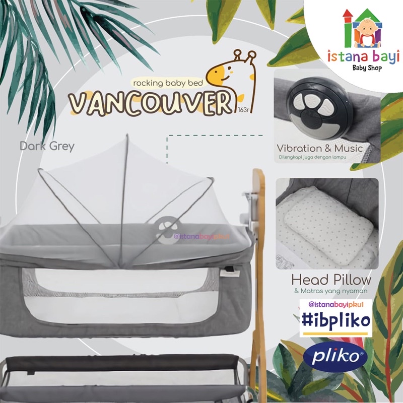 PLIKO Box Pliko B163R Vancouver Rocking Baby Bed Tempat Tidur Bayi