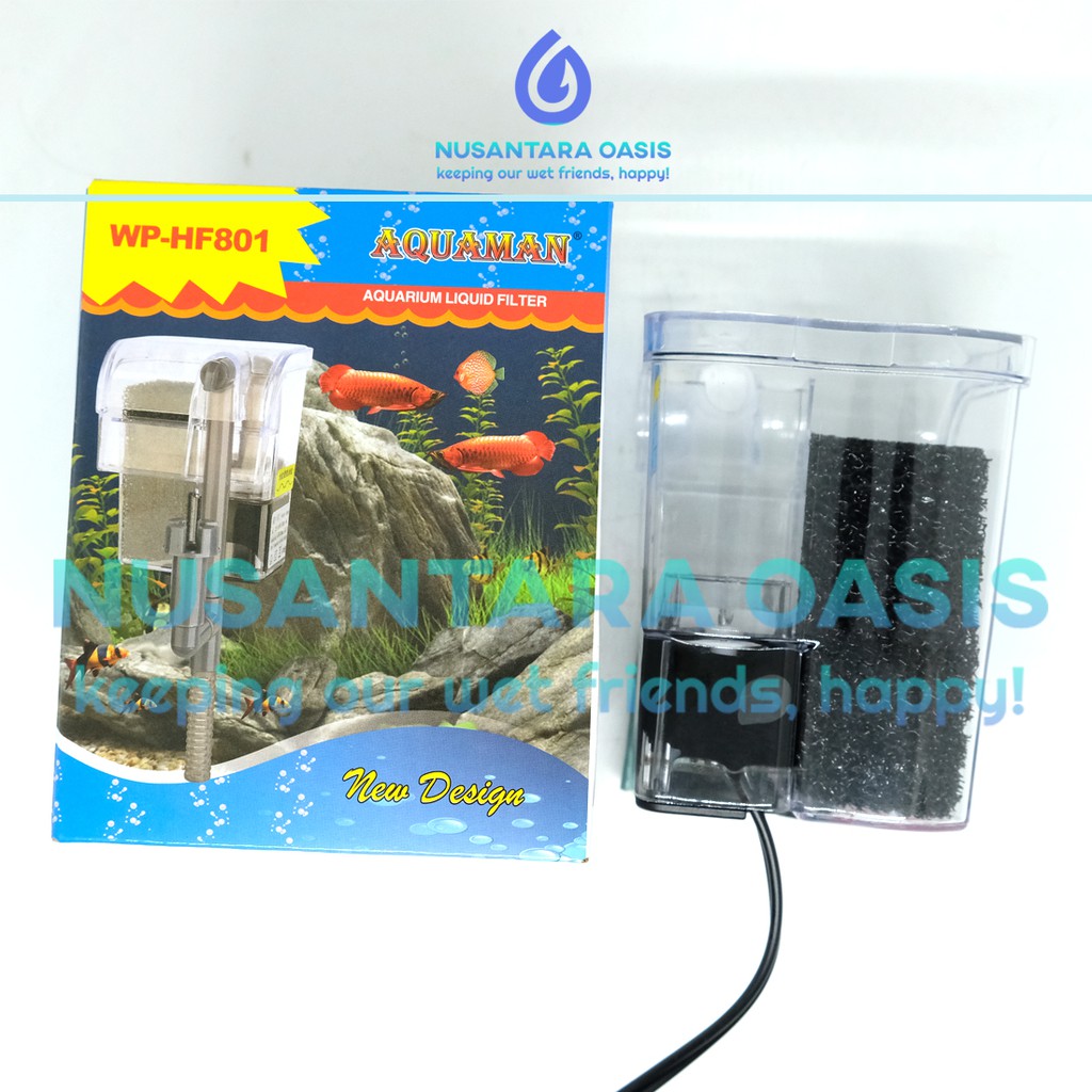 FILTER GANTUNG AQUARIUM HANGING FILTER SLIM AQUAMAN WP HF 801 HF-801