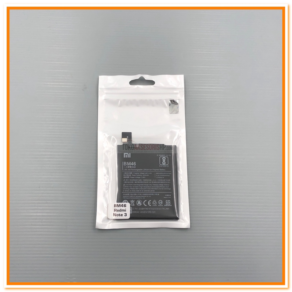 BATERAI XIAOMI REDMI NOTE 3 BATERAI XIAOMI BM46 ORIGINAL