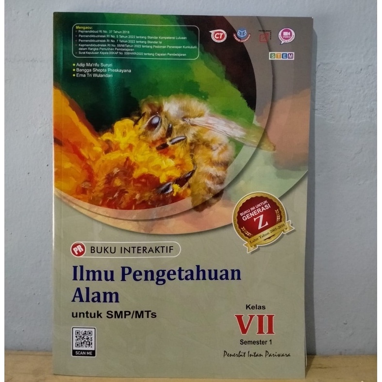 

PR Ineraktif IPA kelas 7 semester1 SMP/MTs Intan Pariwara Edisi GZ
