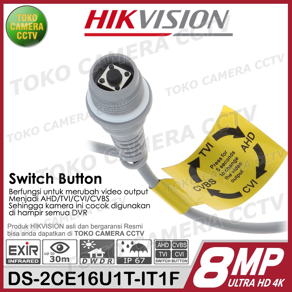 KAMERA CCTV OUTDOOR HIKVISION DS-2CE16U1T-IT1F 8MP 4K