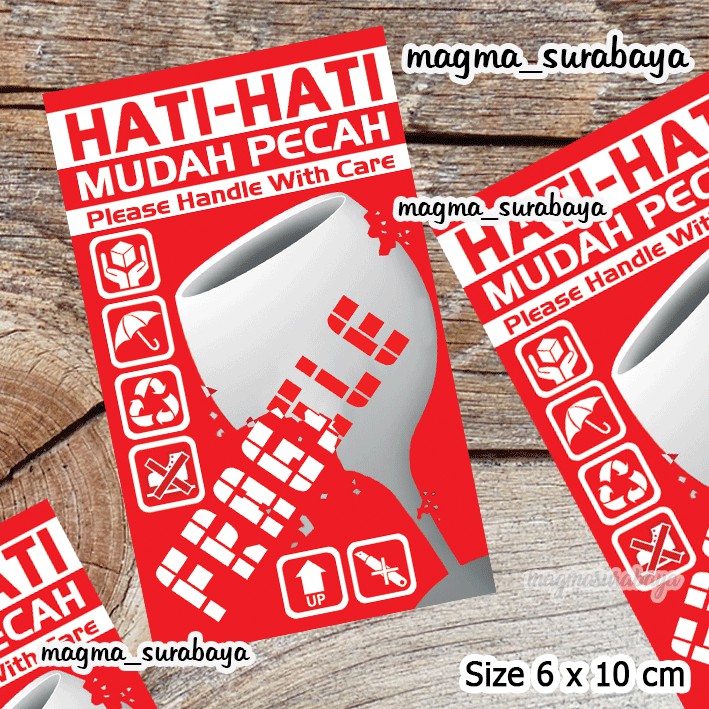 

Sticker Fragile Hati hati mudah pecah - olshop - stiker fragile - magma_surabaya