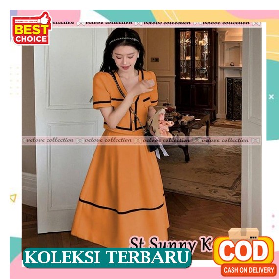 Dress Premium Import Elegan Motif Hijau / Motif Coklat 107125 Aisya Dress / Dress Kondangan Simple E