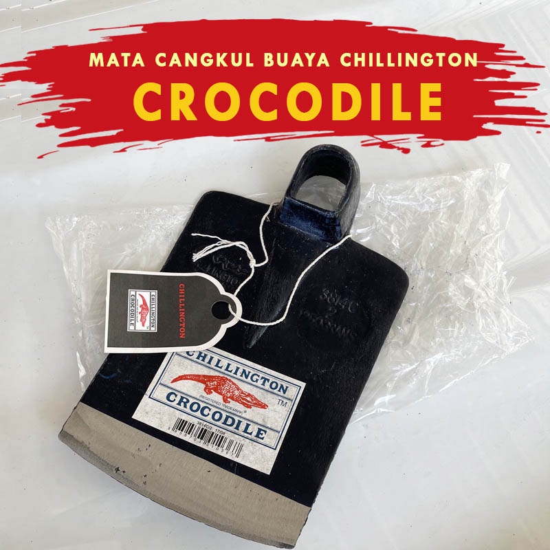Cangkul Cap Buaya Asli Chillington pacul Sawah Anti Lengket Crocodile Original Super Tajam Boyo Tidak Mudah Gompal Kualitas Super
