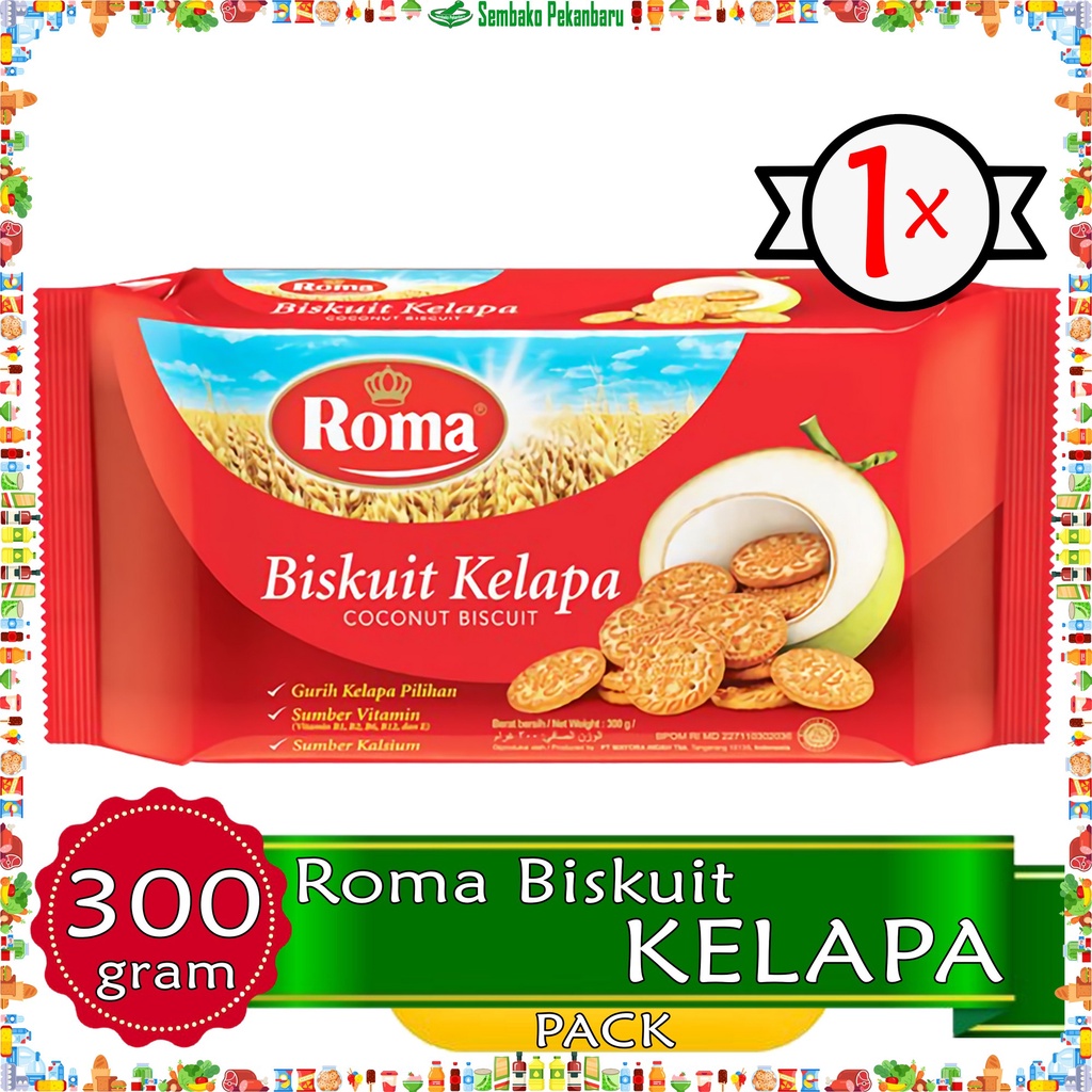 

Roma Biskuit Kelapa 300gram 1 Pack