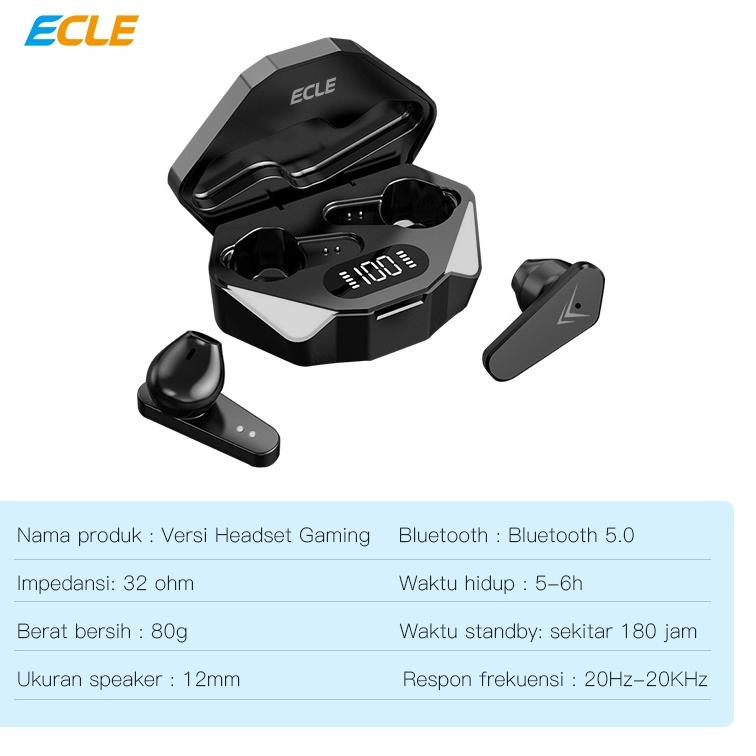 Terbatas PJP8O (NEW Product) Ecle TWS Gaming Earbuds Headset X15 Upgrade Elite - Truth with LED ligh
