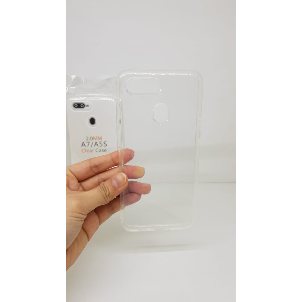 Soft Case Transparan Oppo A7 A7X 6.2 Inchi Clear Ultra Thin TEBAL 2.0mm Oppo A5s SUPER CLEAR