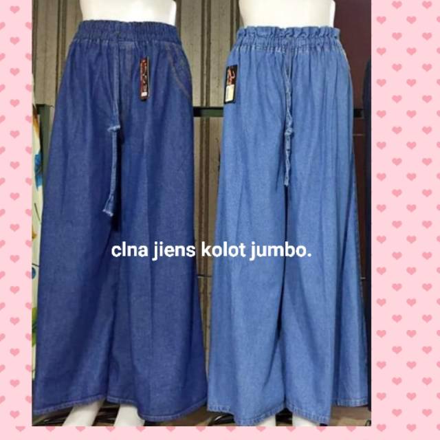 CELANA KULOT JUMBO JEANS / MUAT BB SAMPAI 85 KG