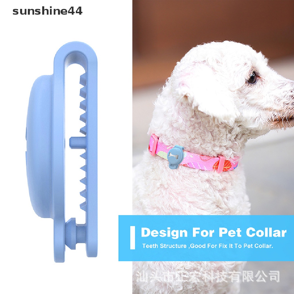 Sunshine Kalung Leher Anjing / Kucing Adjustable Bentuk Apel Airtag