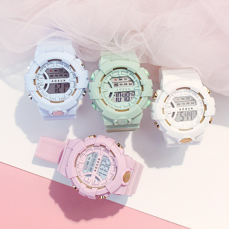 Jam Tangan Wanita Fashion Korea Style 5.11 Digital 1175 Bulat