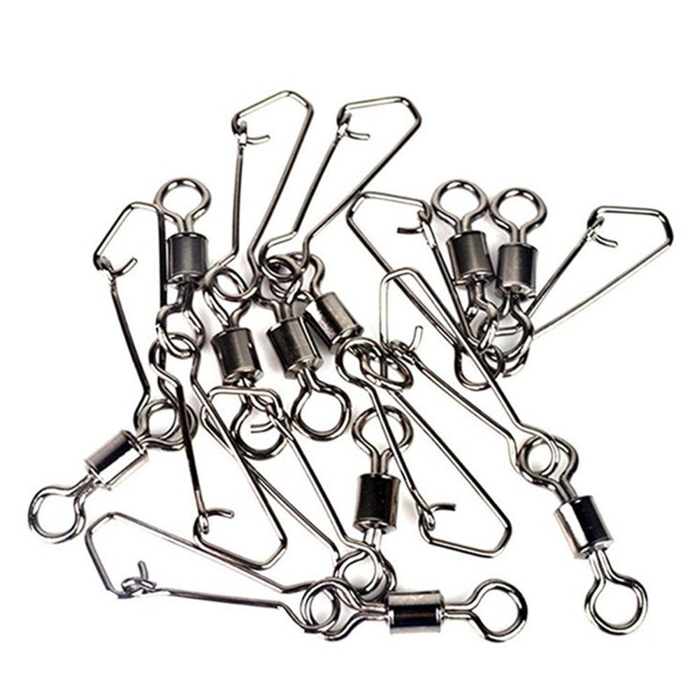 Bearing Pancing Agustina 50Pcs Pengait Pancing Tahan Lama Dengan Hooked Snap Interlock Tackle