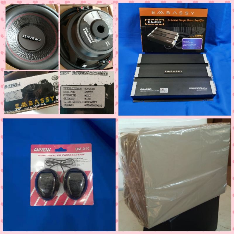 Fullset subwoofer embassy ES1202J dobelcoil