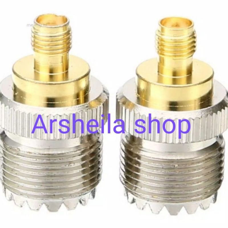 Adapter Sambungan konektor HT female to pl female untuk antena base telexs