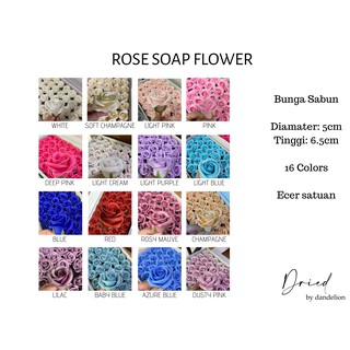 Image of Bunga Mawar Sabun / Rose Soap Flower 4 Layer Kelopak Ecer Per 1 Pcs