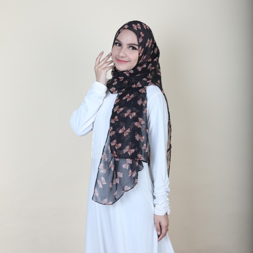 [LANJUTAN MOTIF]  PROMO Hijab Kerudung Chiffon Scarf/Pasmina By Mobasa Shop Series MB