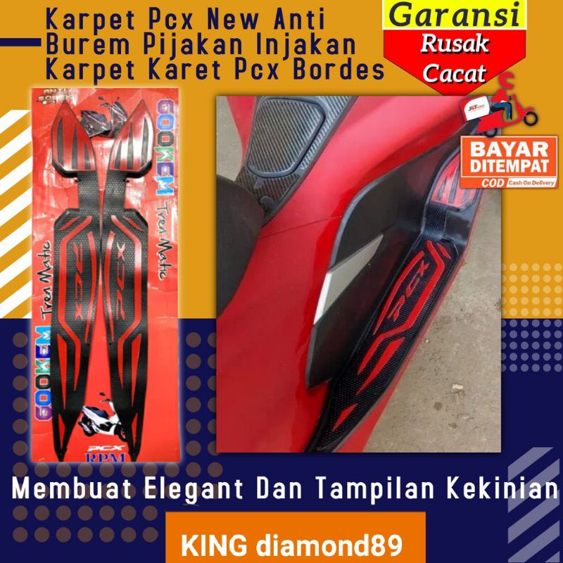 Karpet pijakan kaki Honda PCX karet Premium