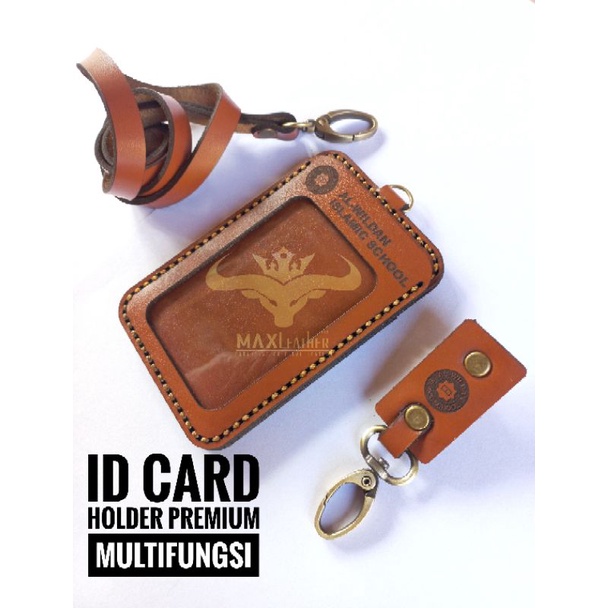 

id card holder kulit asli,nametag kulit costume, id card kulit premium