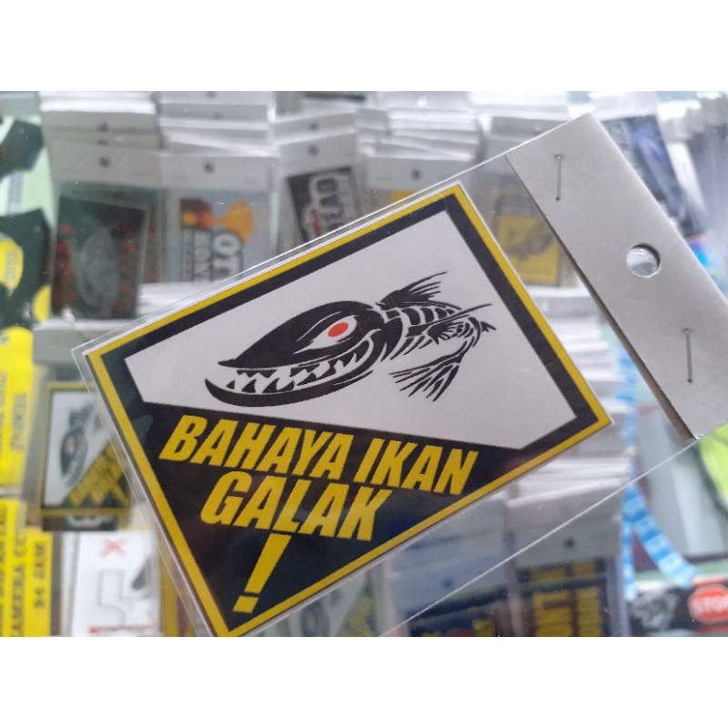 Stiker bahaya ikan galak,Sticker iwak galak stiker iwak galak  sticker aquarium stiker aquarium stic