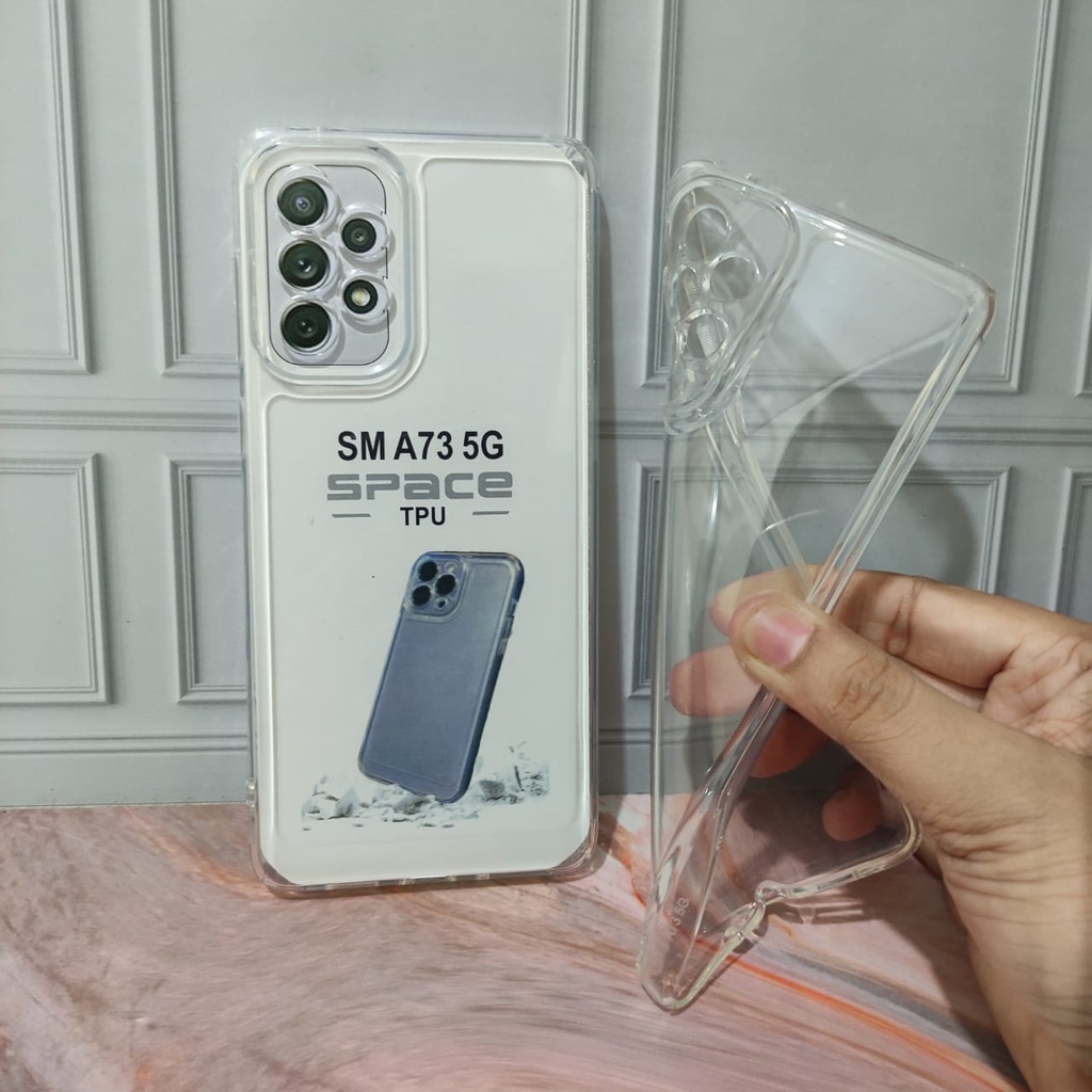 SoftCase Samsung A03 A33 5G A73 5G Case Bening / Grey Clear SPACE TPU Jelly White_Cell