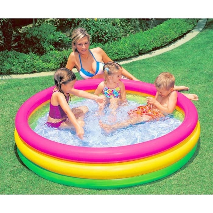 Kolam Renang Anak Pelangi BESAR 147x33 cm INTEX Sunset Glow INTEX 57422