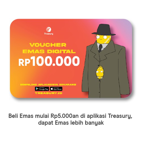 Voucher Emas Fisik Treasury Rp100,000