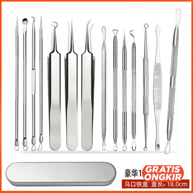 Alat Perlengkapan Komedo Jerawat Blackhead 14 PCS - PT14