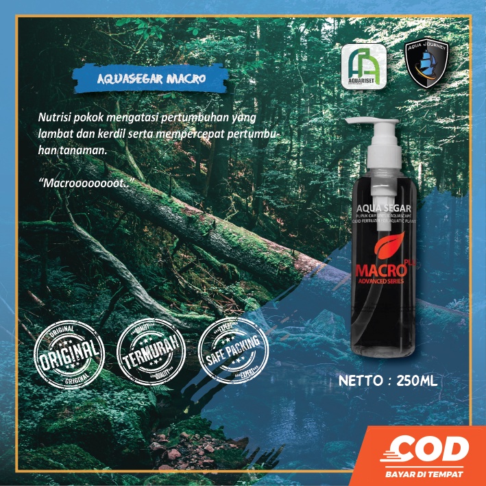 Aqua Segar Macro Plus Pupuk Cair Aquascape Aquasegar Aquariset Aquajaya 250ml