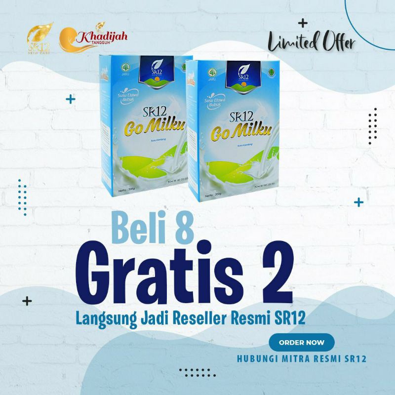 

PAKET USAHA SUSU KAMBING BUBUK GOMILKU SR12 DISKON 20%