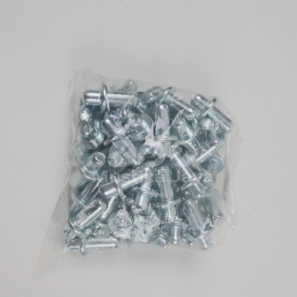 Duplo Besi 6 x 21 Mm Besi Chrome Silver Ambalan Penyangga Kayu