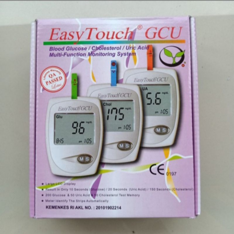 Easy Touch GCU Alat Cek Gula Darah 3 in 1