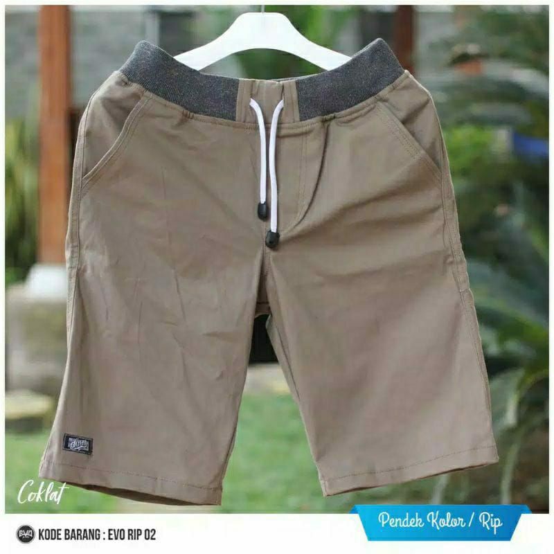 BEST SELLER 1.1 Celana Chino / Chinos Pendek pinggang karet KATUN TWILL Allsize Termurah 2021