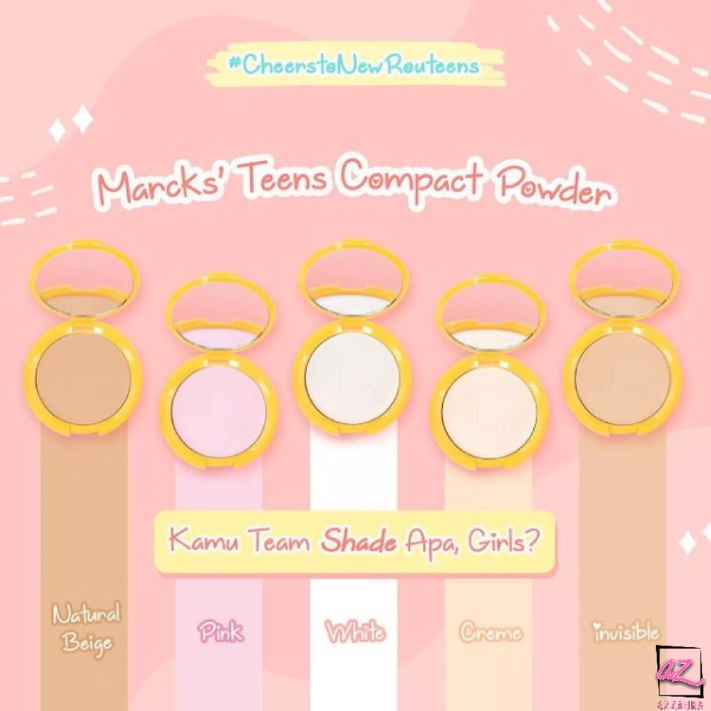 MARCKS Teens Compact Powder 12gr I Bedak Padat Marcks