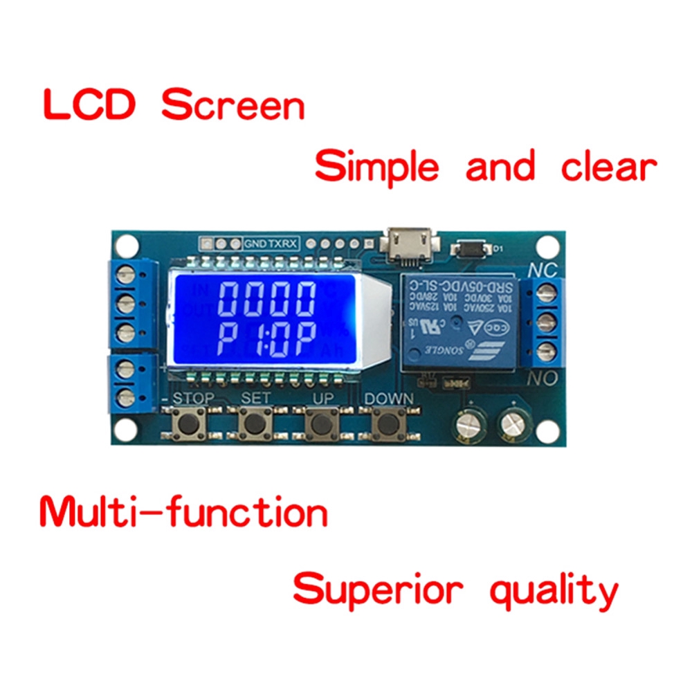 〖Factory Supplier/COD〗Timming Circuit Switch LCD dengan micro USB 5.0V Warna Hitam