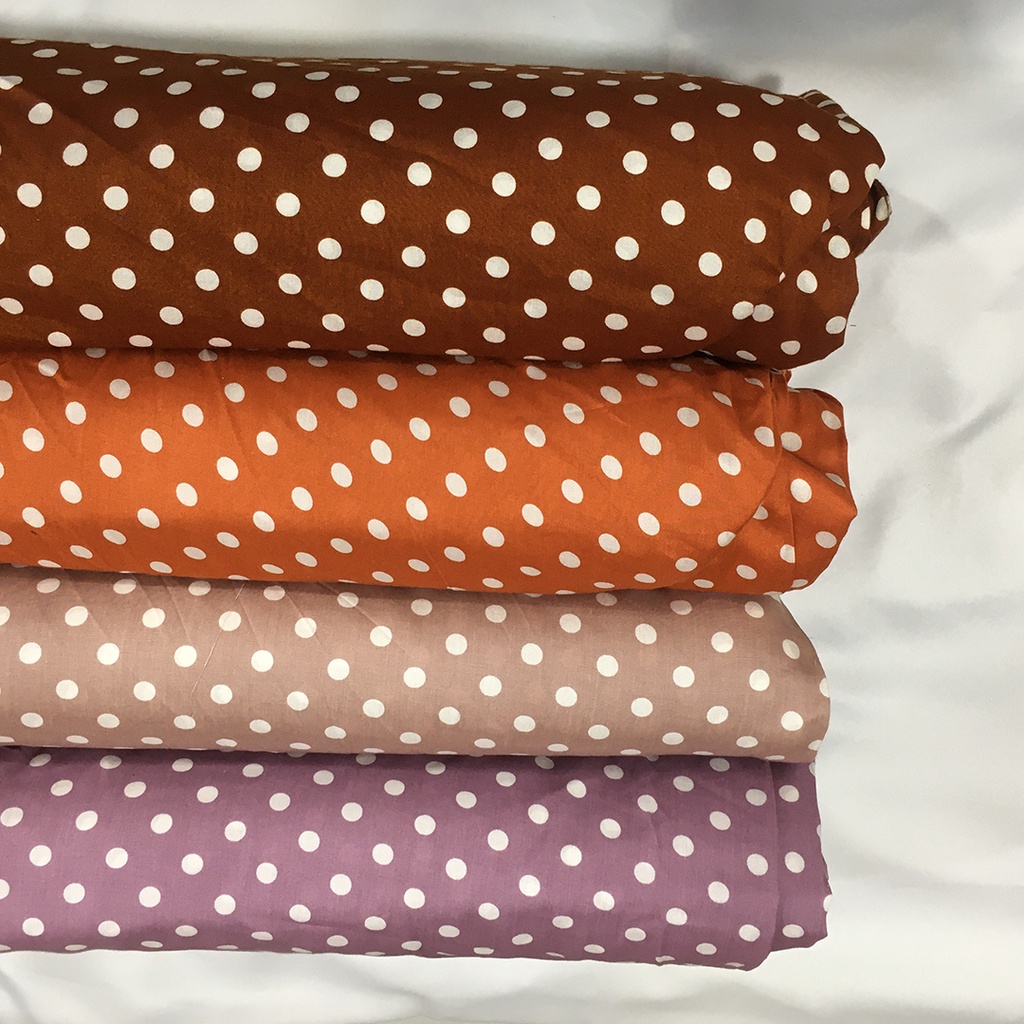 Kain Rayon Viscose Polkadot Per 0.5m