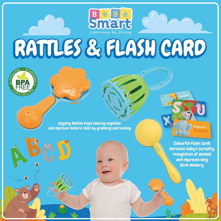 Bebe Smart Rattles &amp; Flash Card