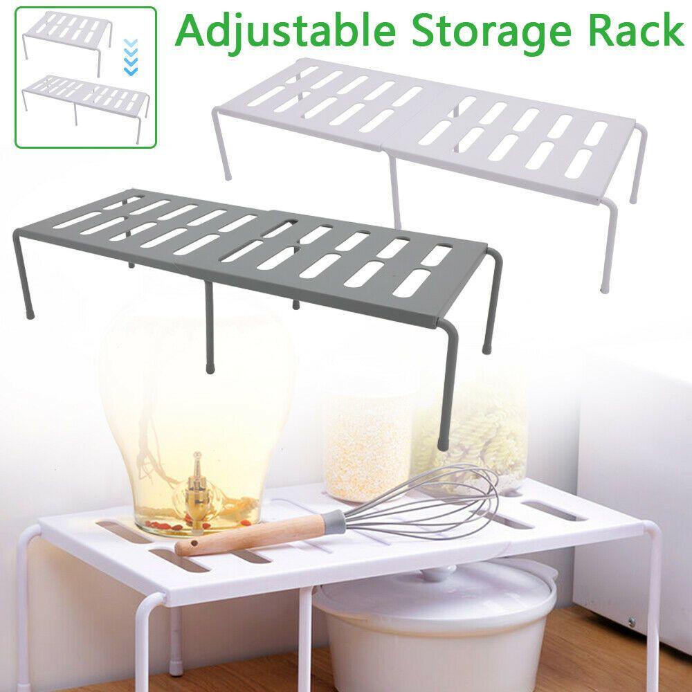 Solighter Adjustable Lemari Rak Adjustable Penyimpanan Bumbu Double Layer Pantry Organiser Rack