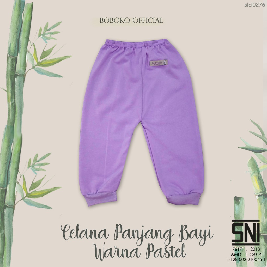 BOBOKO Celana Panjang Bayi Warna Pastel 0-5 bulan