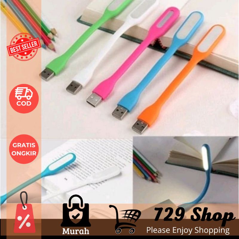 USB LED Lamp / Lampu Sikat Gigi emergency lamps light portable belajar baca laptop powerbank