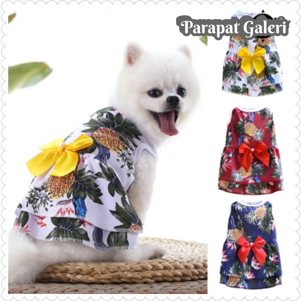 Sunnyheart Baju Anjing - Dress Kucing - Gaun Hewan Peliharaan Bahan Breathable kwalitas Import