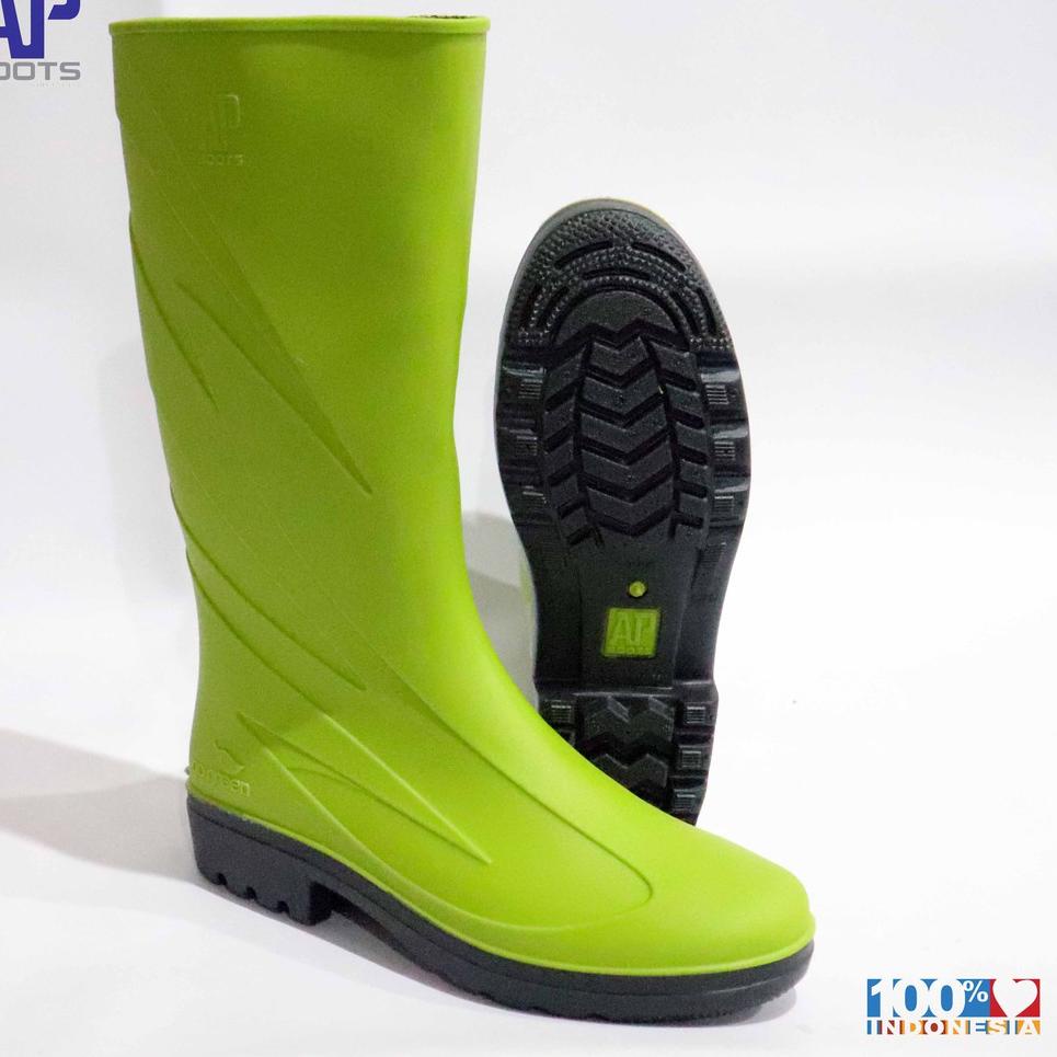 AP 2017 LEMON GREEN 37-43  - SEPATU BOOT SAFETY KARET -  AP BOOTSRMB.02Jl22м