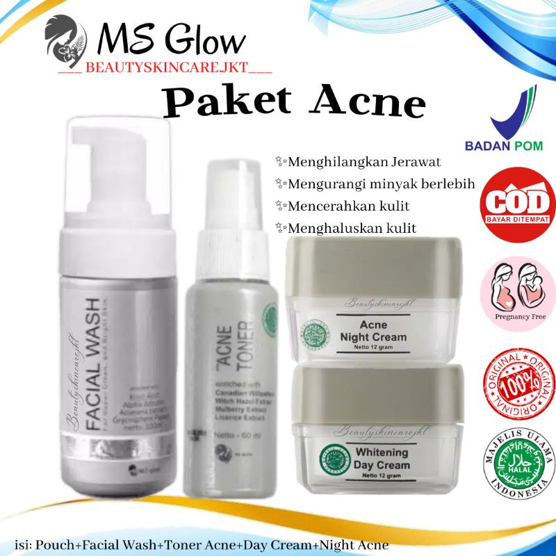 Ms Glow Paket Acne Free Pouch